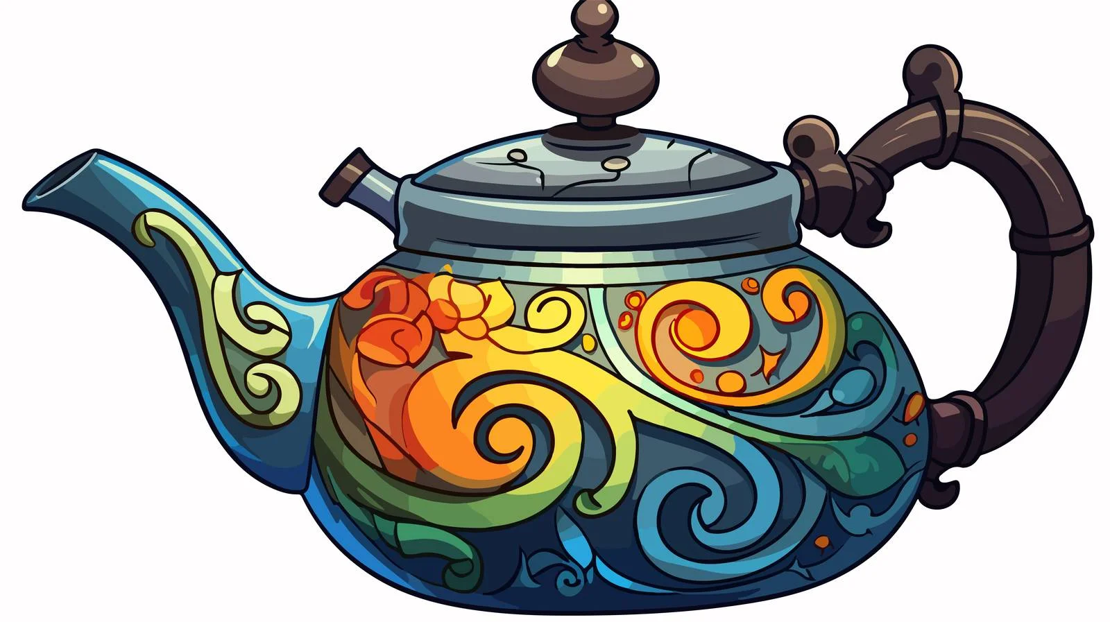Whimsical Teapot Illustration — free download from Dotvec
