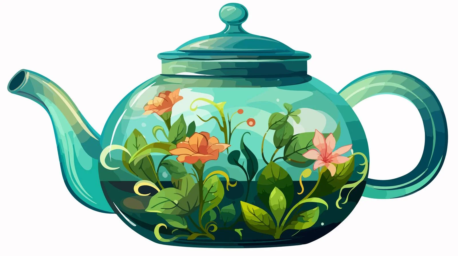 Cartoon Tea Pot Vector Illustration — free download from Dotvec