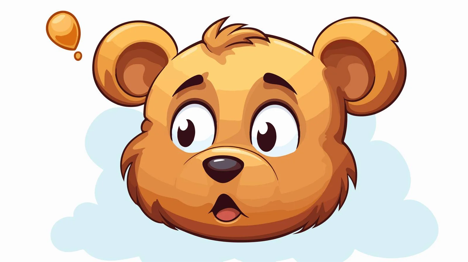 Cartoon Teddy Bear Thought Bubble — free download from Dotvec