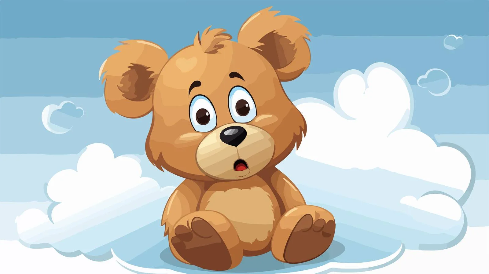 Teddy Bear Thought Bubble Illustration — free download from Dotvec