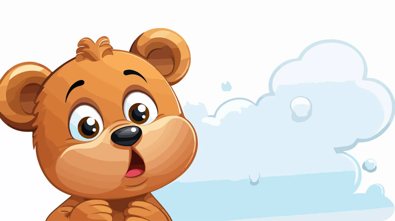 Cute Teddy Bear Thinking Cartoon Illustration — free download from Dotvec