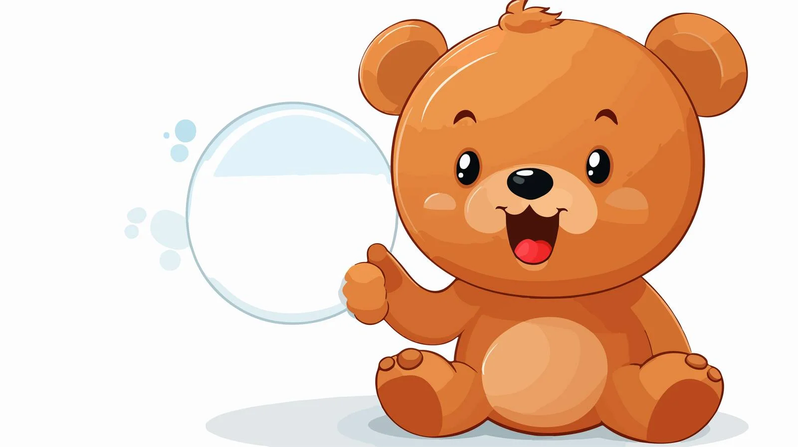Teddy bear speech bubble illustration — free download from Dotvec