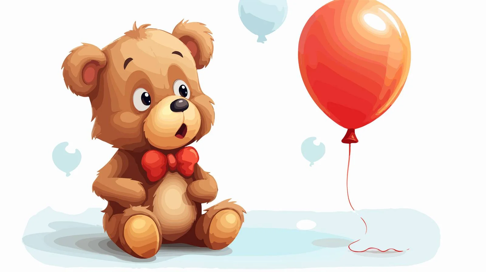 Cute Teddy Bear Thought Bubble Vector — free download from Dotvec