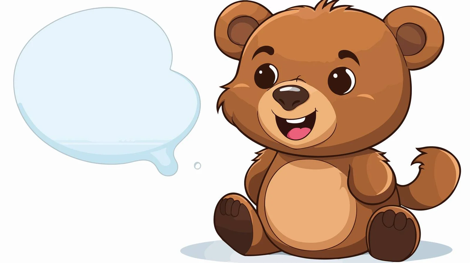 Cartoon Teddy Bear Speech Bubble Illustration — free download from Dotvec