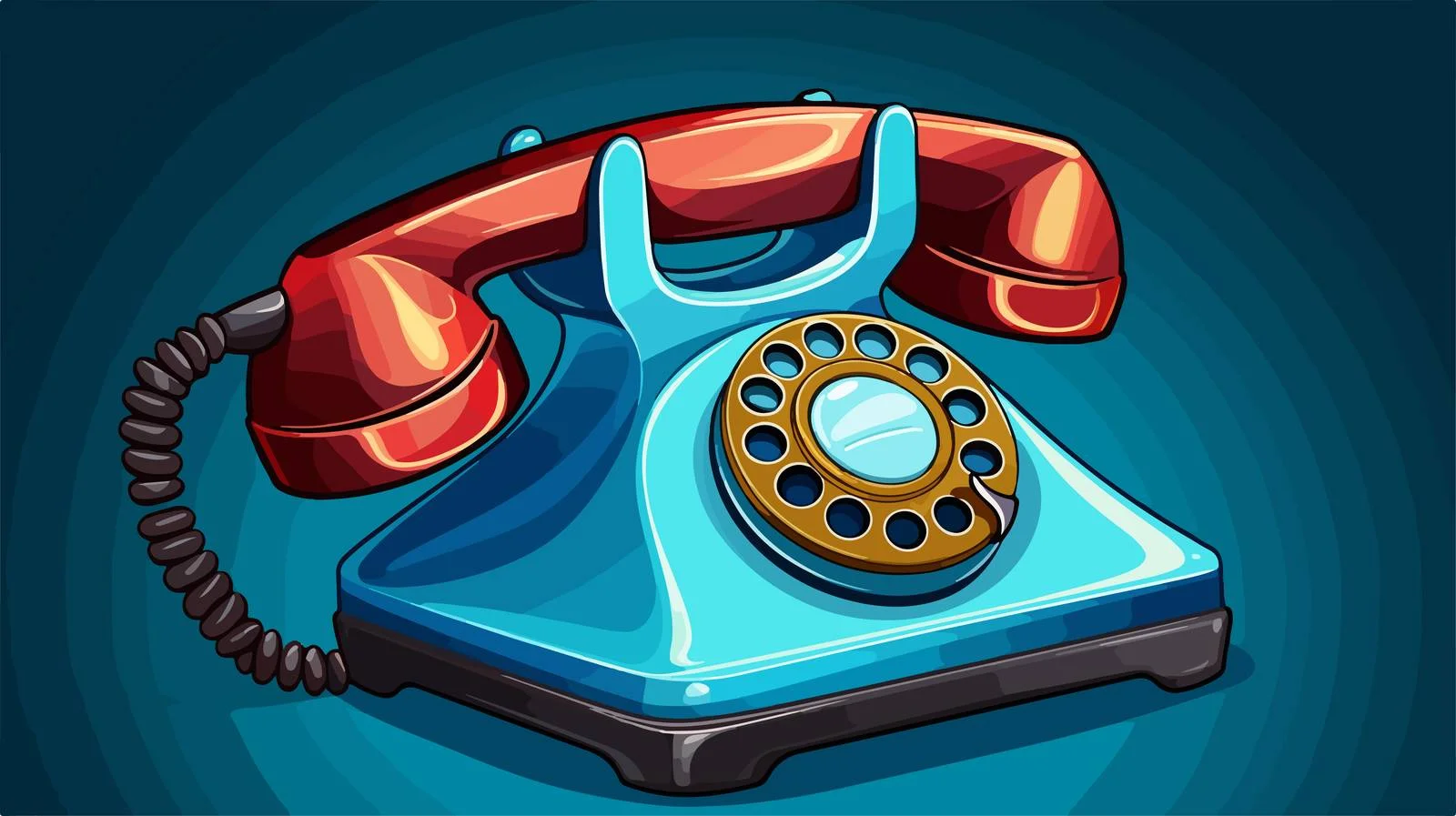 Cartoon Telephone Stock Vector Illustration — free download from Dotvec