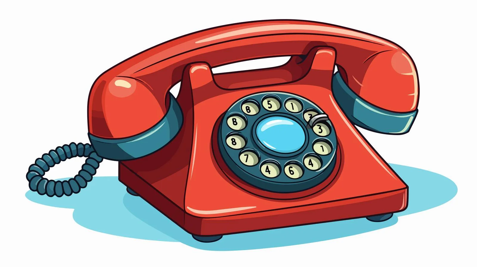 Cartoon Telephone Vector Illustration — free download from Dotvec
