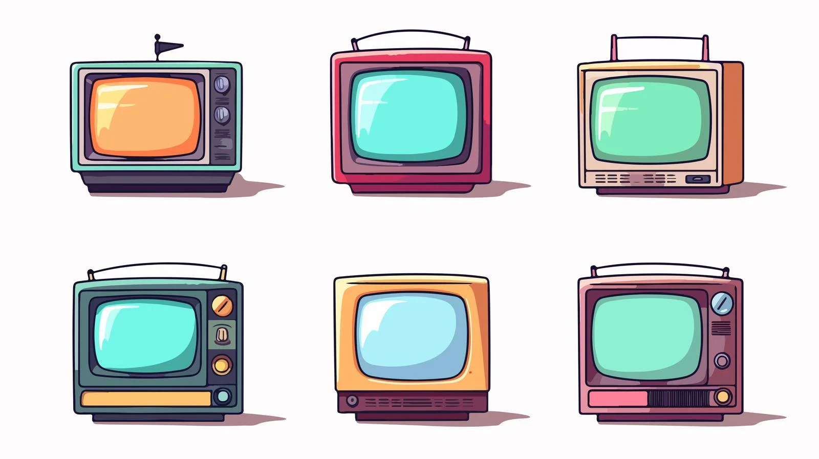 Cartoon Television Illustration — free download from Dotvec