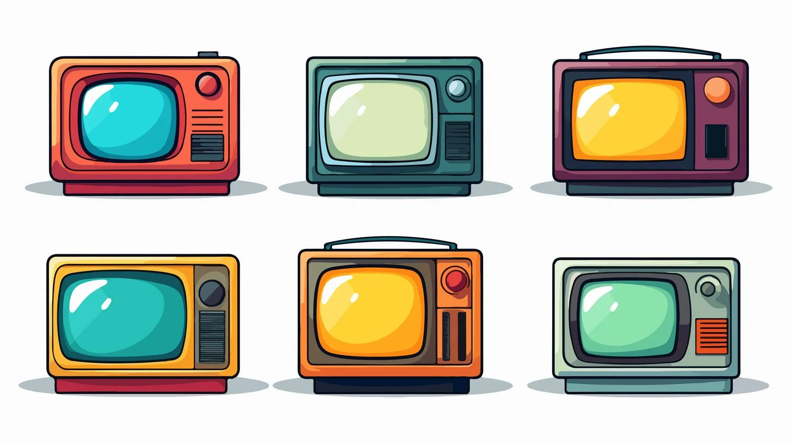 Cartoon Television Stock Illustration — free download from Dotvec