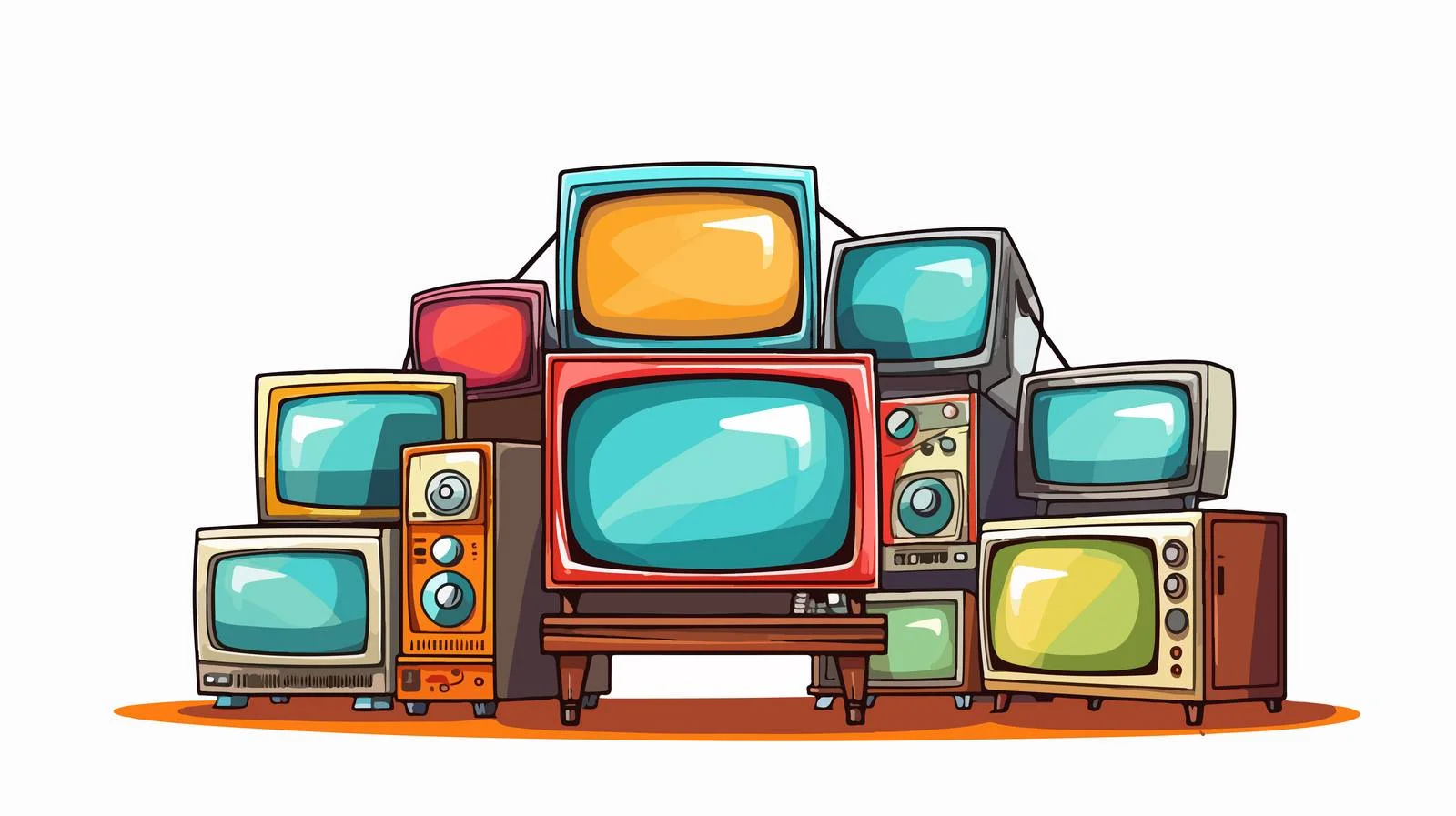 Cartoon TV Illustration — free download from Dotvec