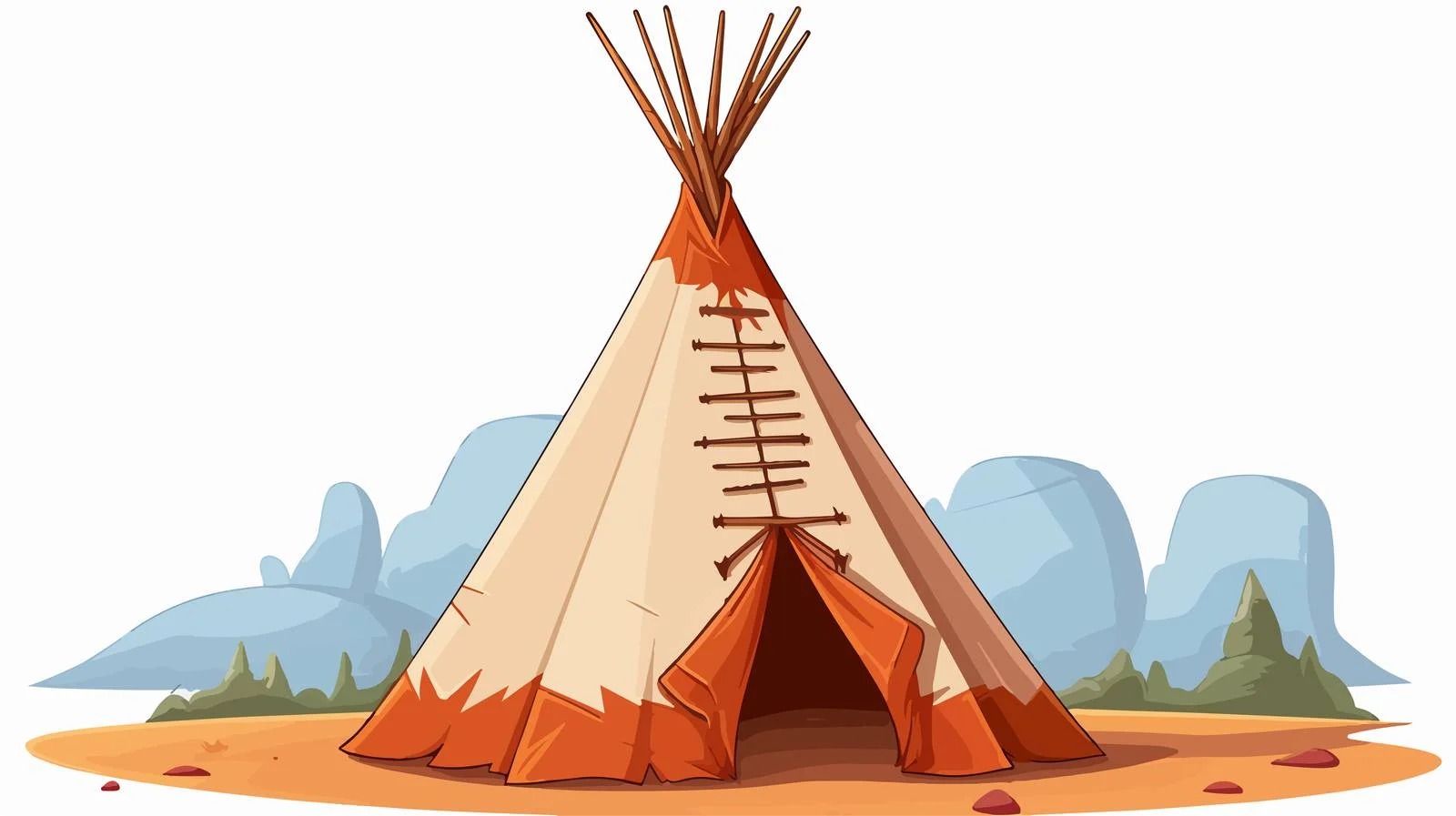 Cartoon Tepee Illustration — free download from Dotvec