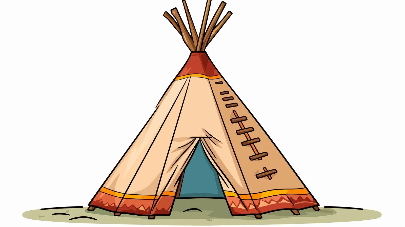 Cartoon Teepee Illustration — free download from Dotvec