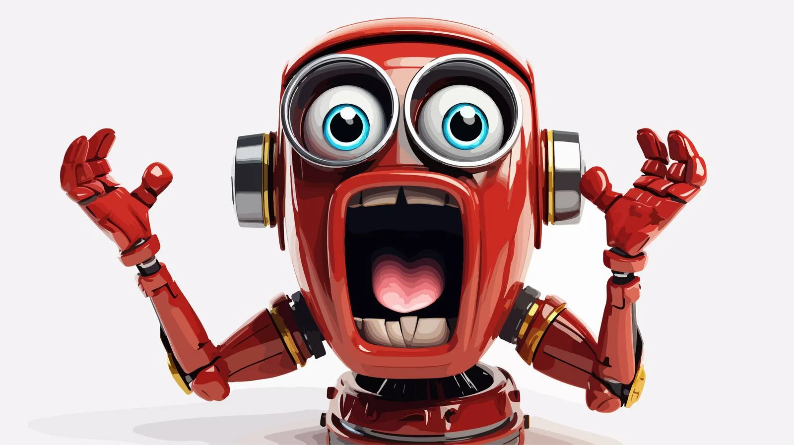 Terrified Robot Stock Vector Illustration — free download from Dotvec