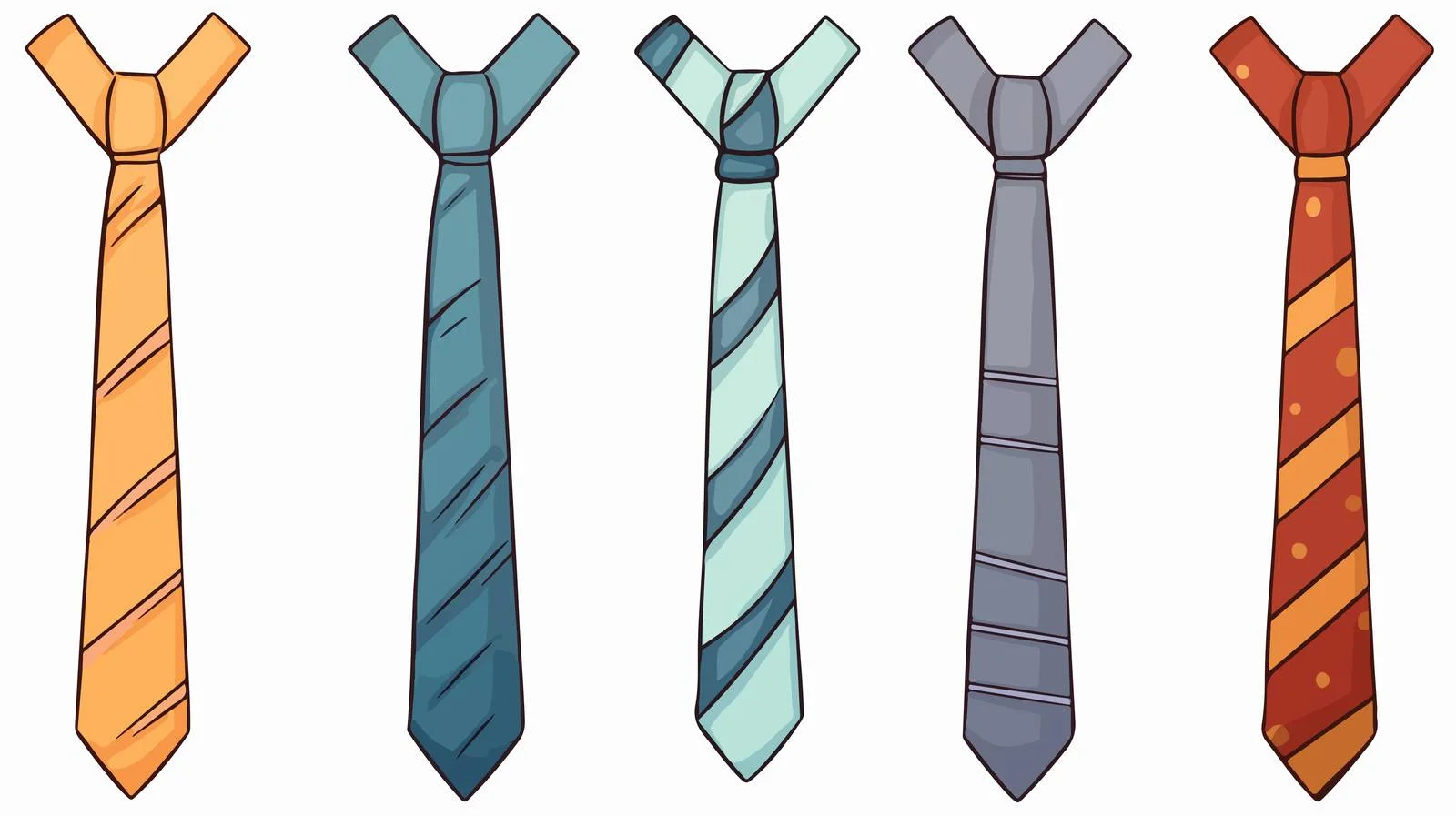 Cartoon Tie Vector Illustration — free download from Dotvec