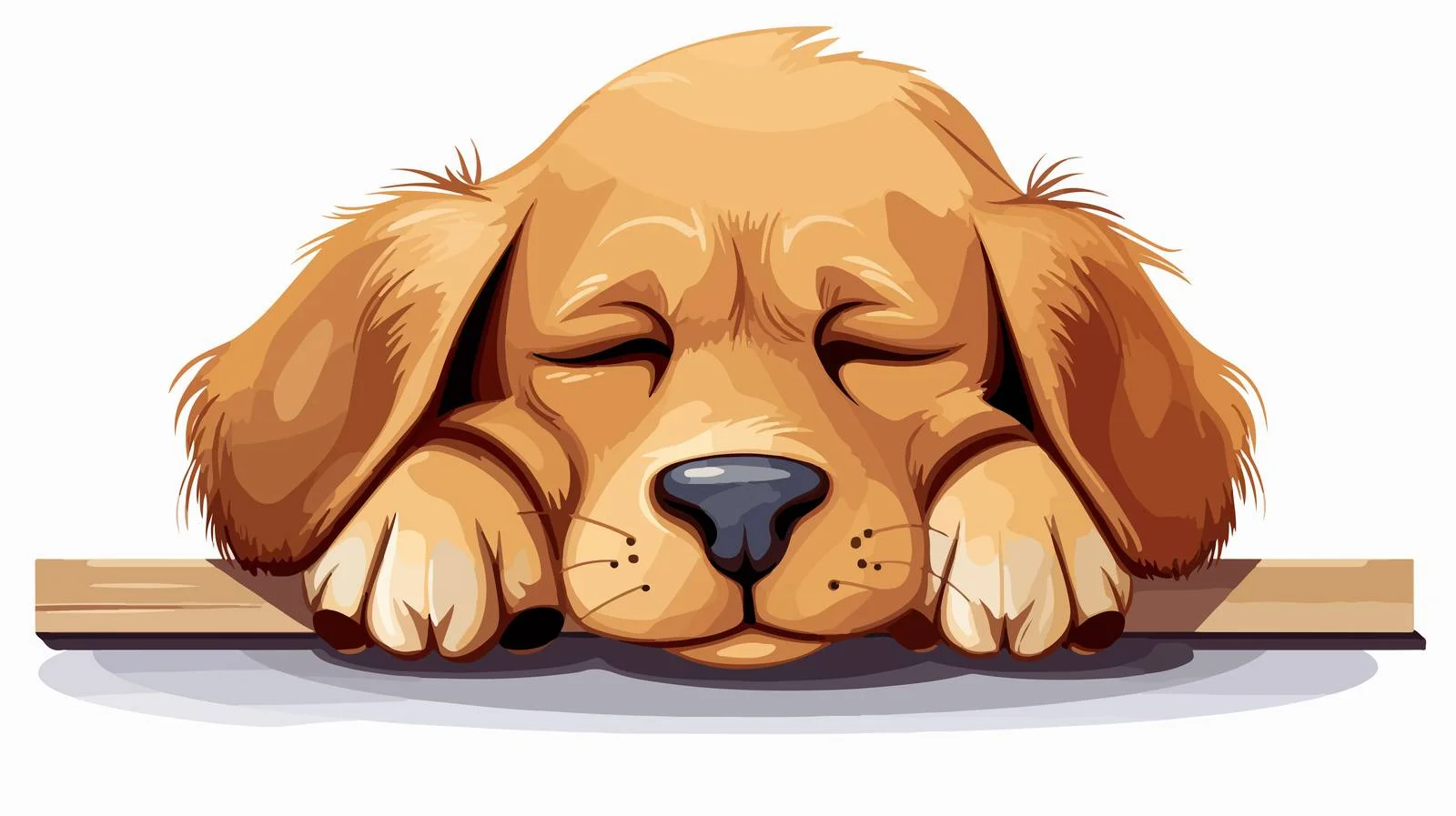 Cute Tired Dog Stock Vector Illustration — free download from Dotvec