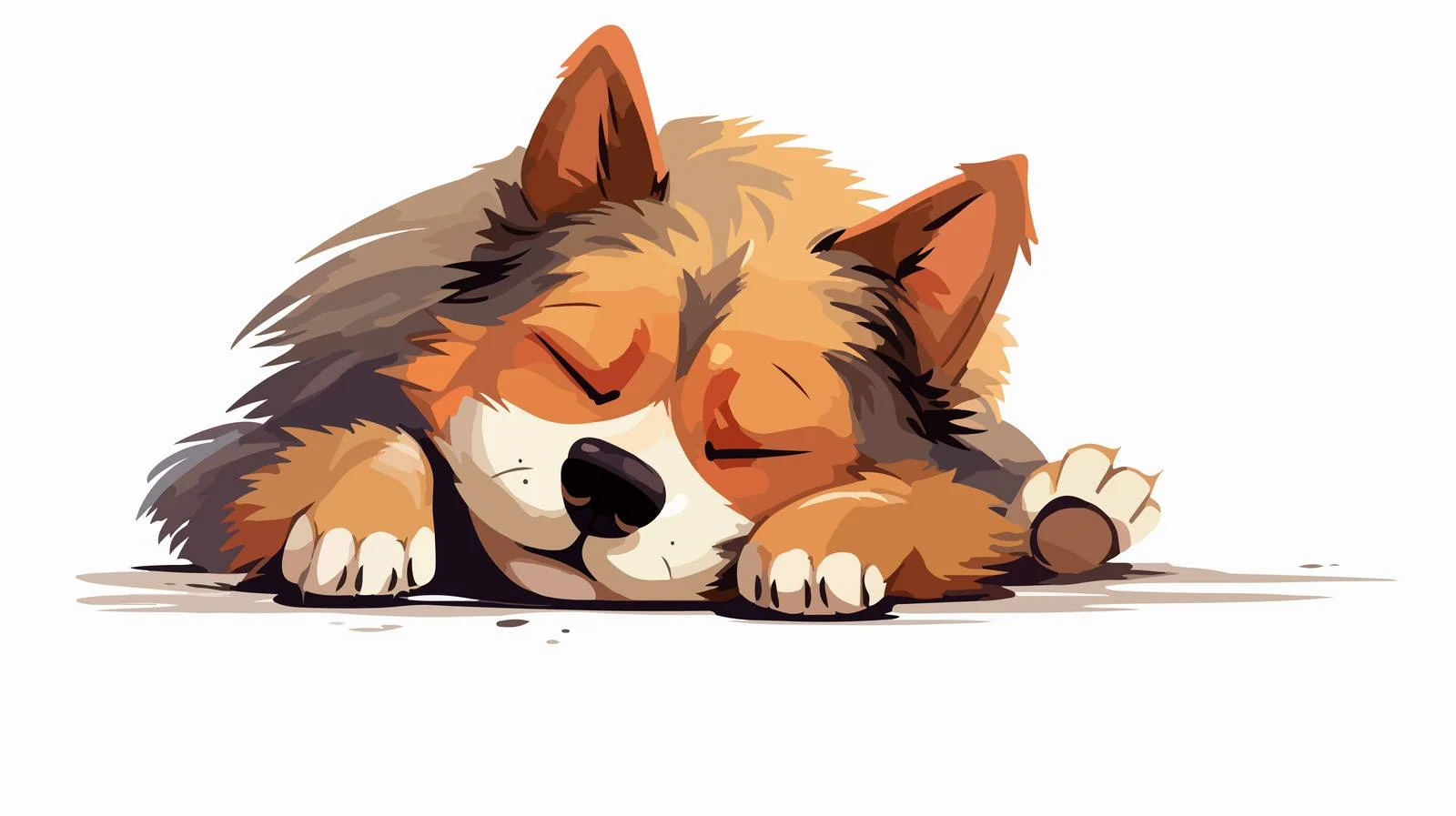 Sleepy Dog Cartoon Vector Illustration — free download from Dotvec