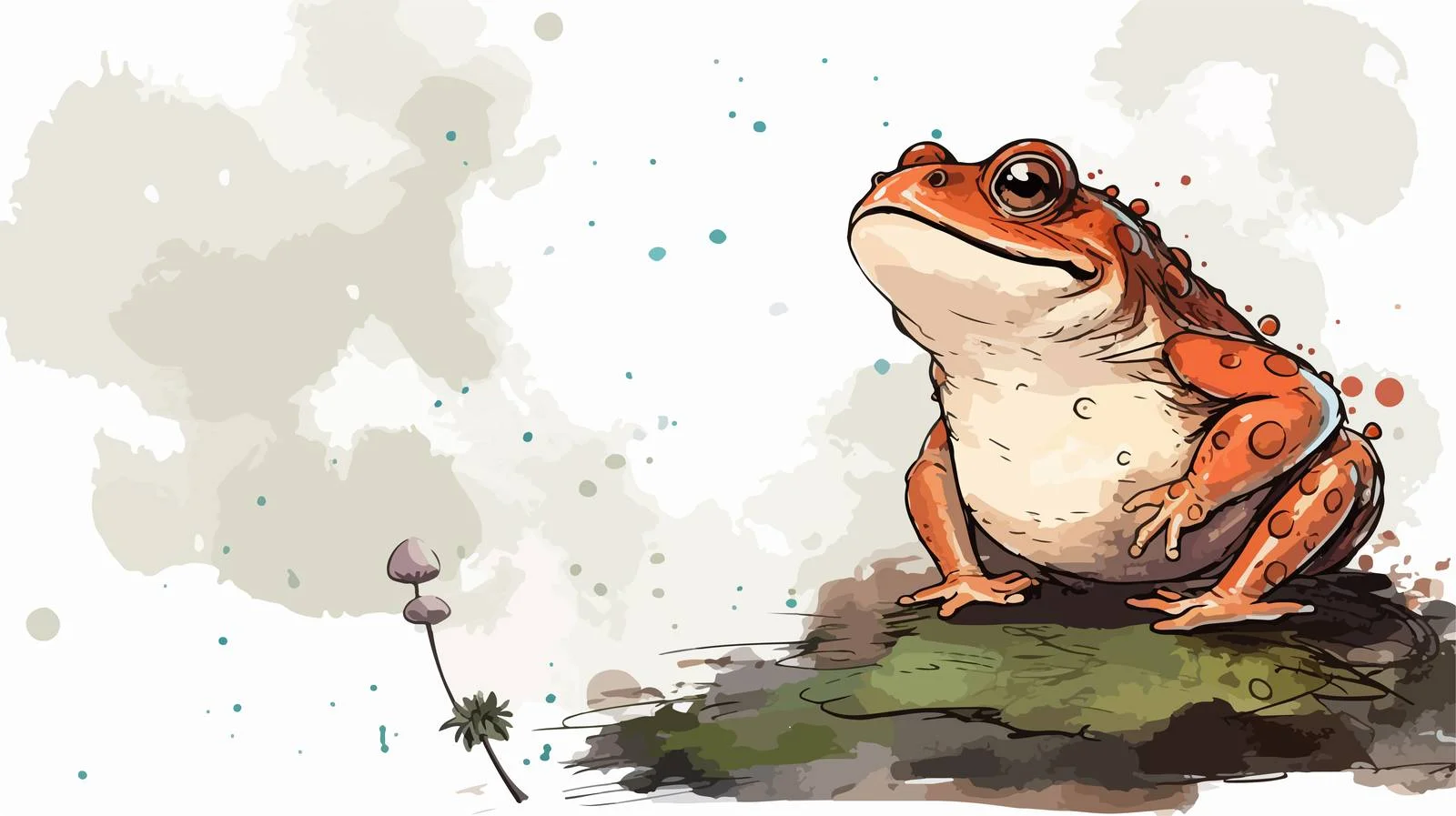 Whimsical Toad Thought Bubble Illustration — free download from Dotvec