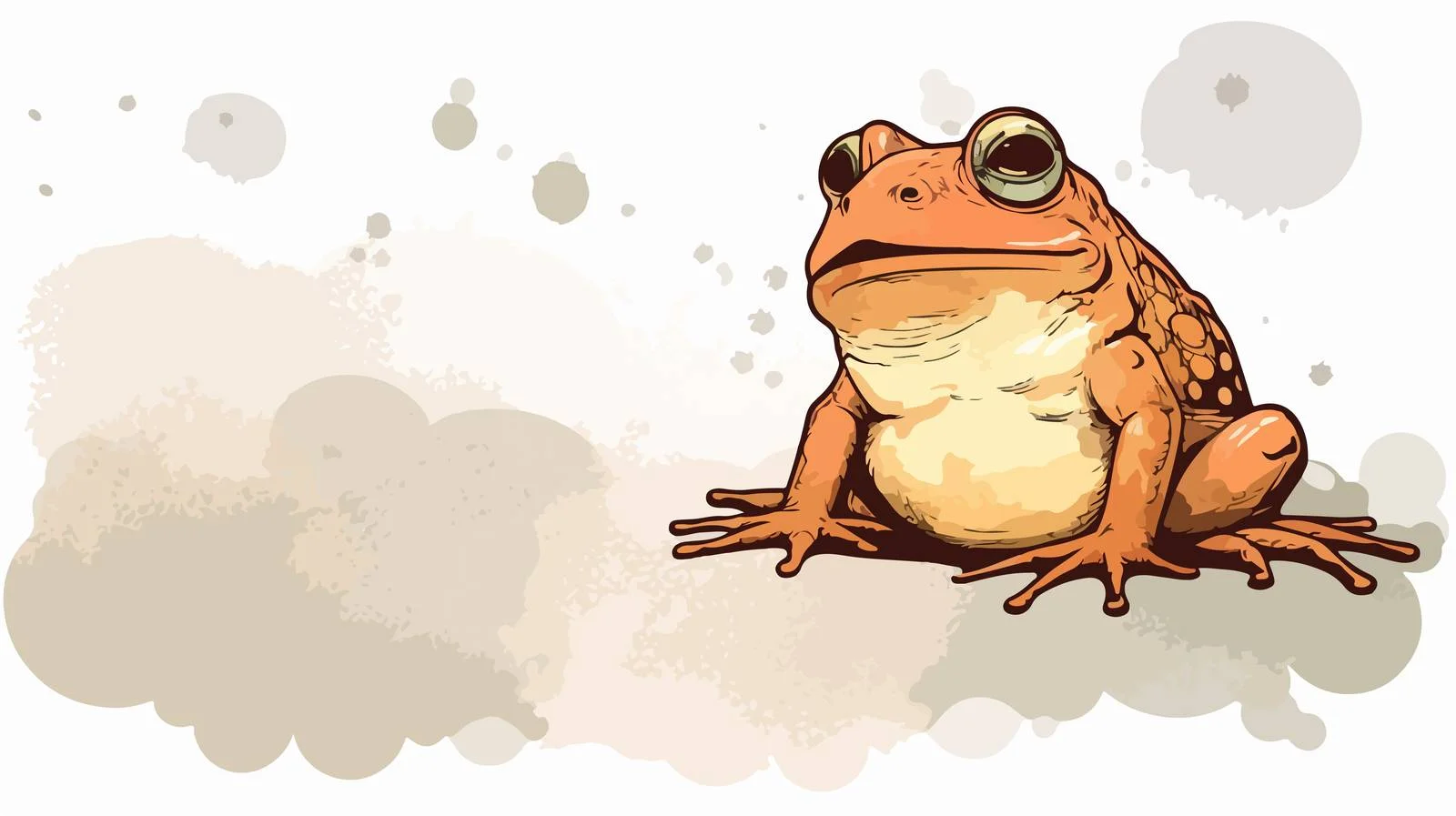Whimsical Toad with Thought Bubble – free pee image from Dotvec
