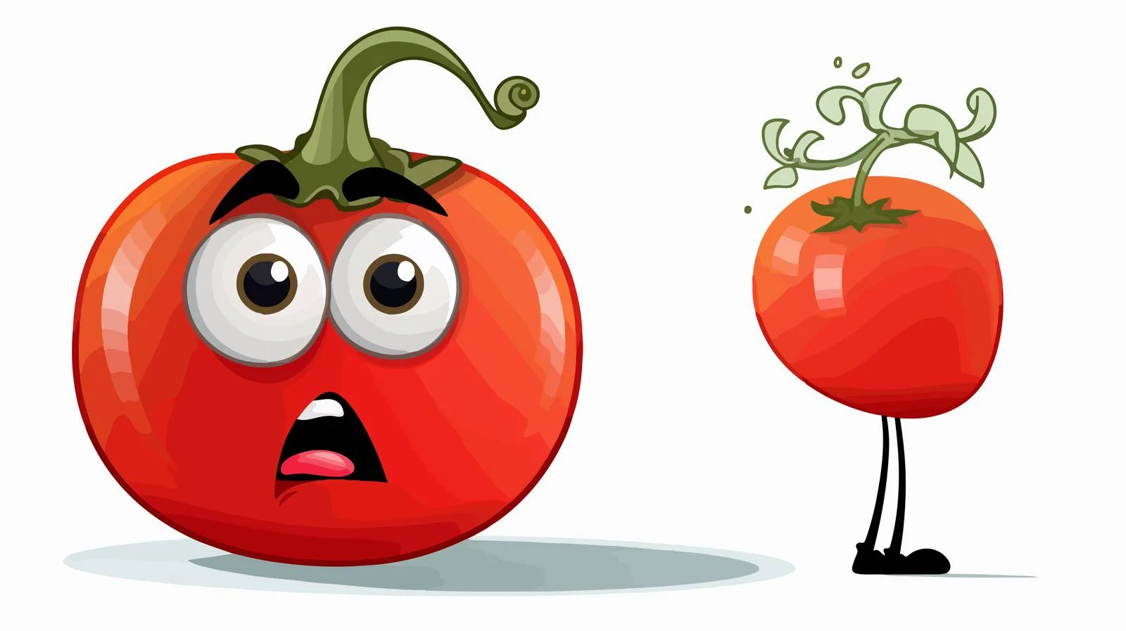 Cheerful Tomato with Thought Bubble — free download from Dotvec