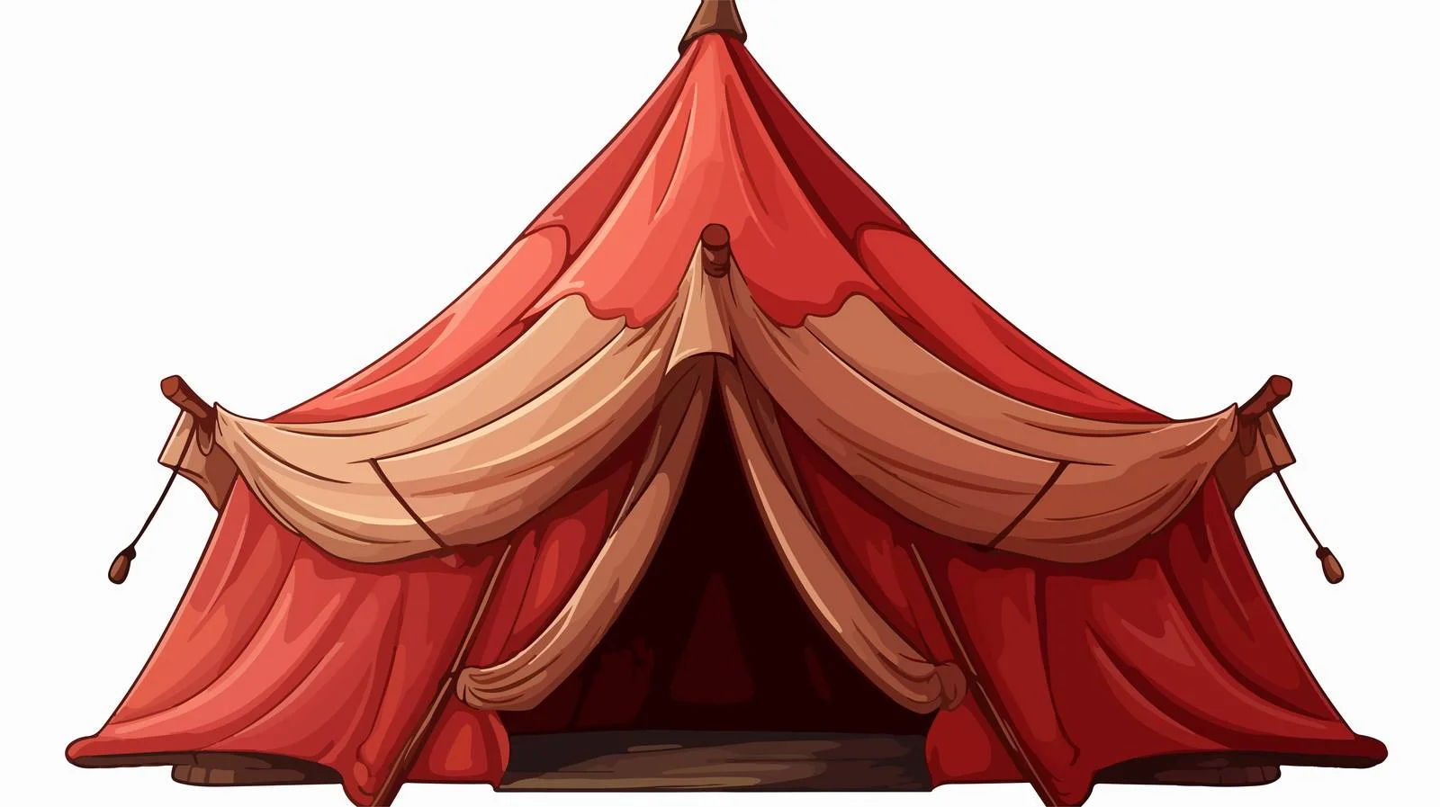 Traditional Tent Cartoon Vector Illustration — free download from Dotvec