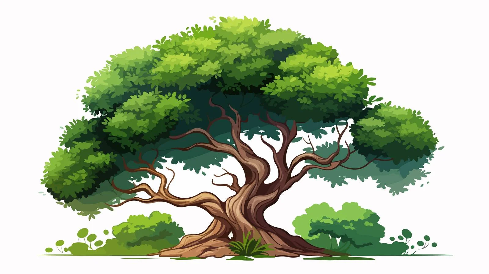 Cartoon Tree Vector Illustration — free download from Dotvec