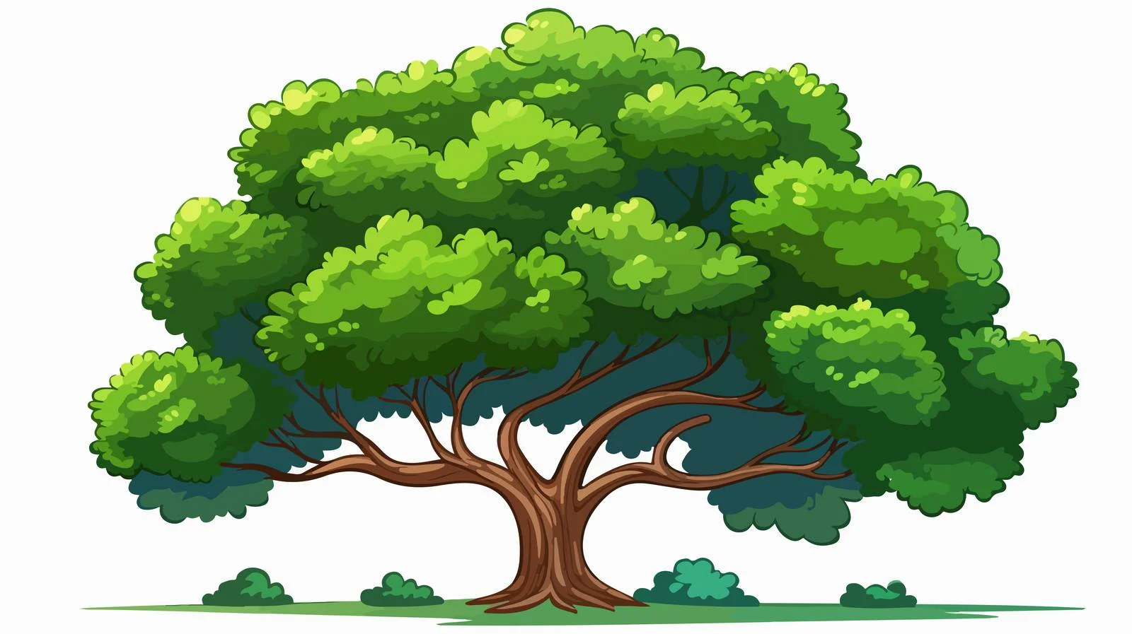 Cartoon Tree Vector Illustration — free download from Dotvec