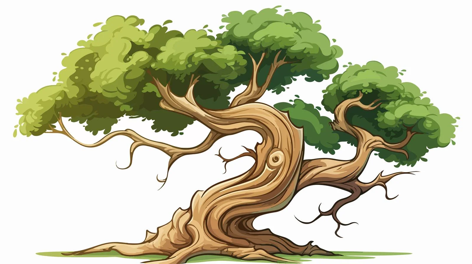 Whimsical Twisty Tree Stock Vector Illustration — free download from Dotvec