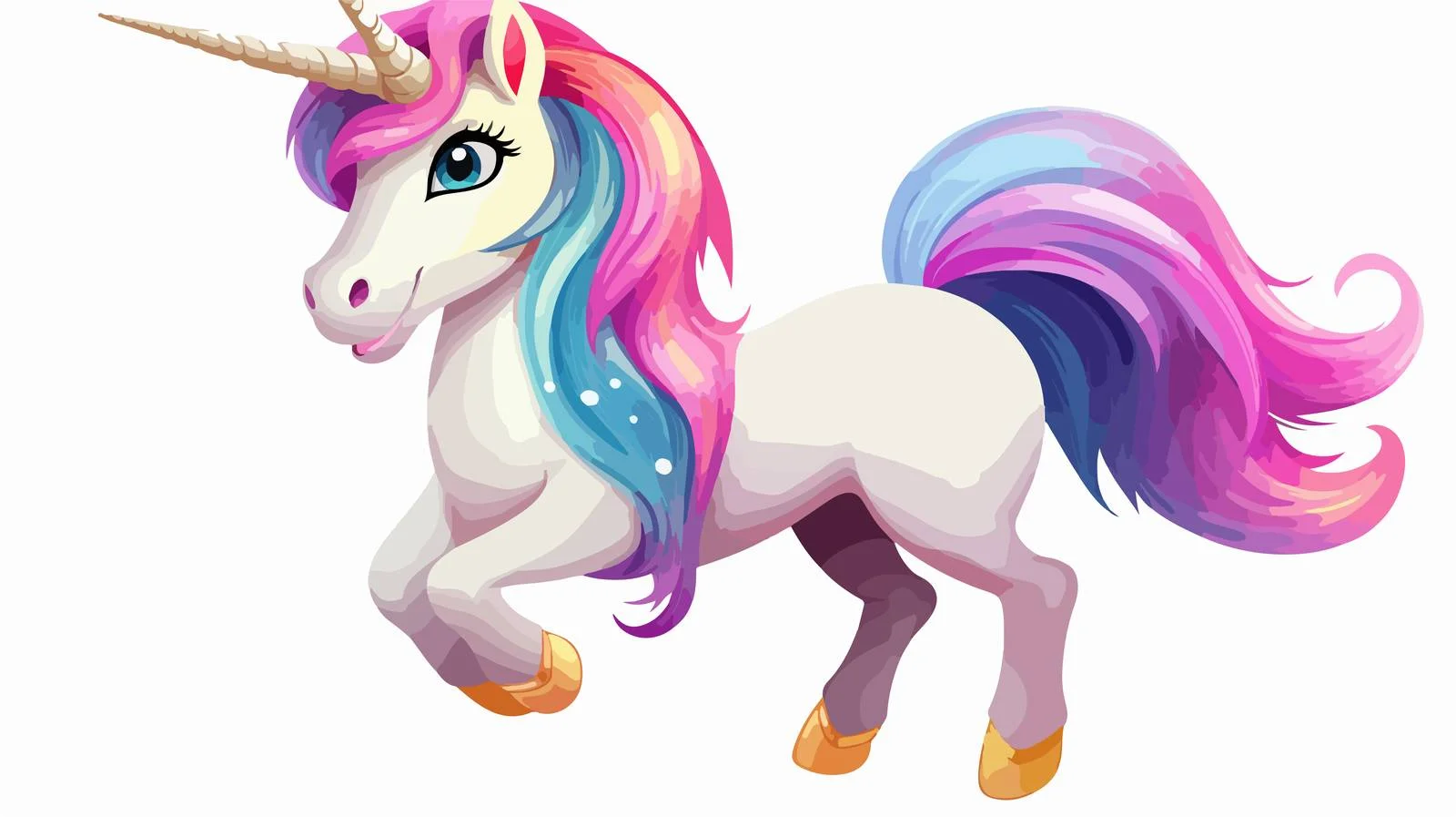 Cartoon Unicorn Illustration — free download from Dotvec
