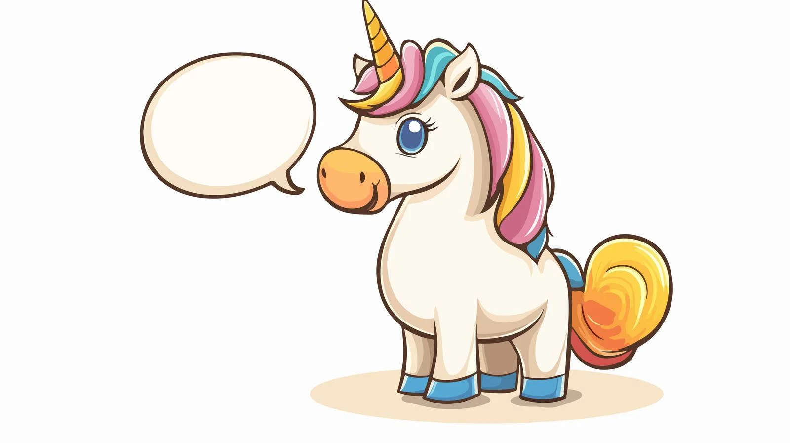 Whimsical Unicorn Dialog Illustration — free download from Dotvec