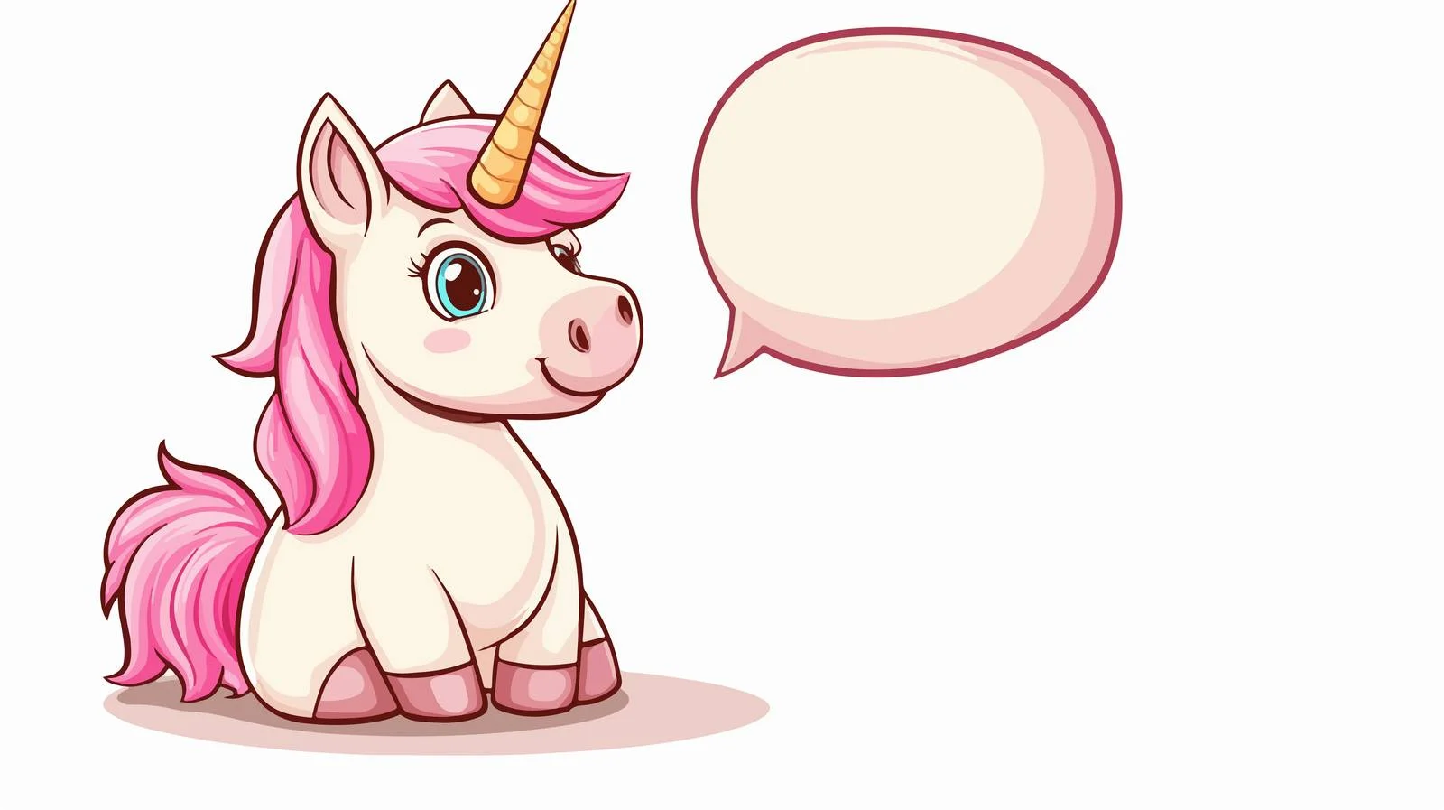 Playful Unicorn Speech Bubble Illustration — free download from Dotvec