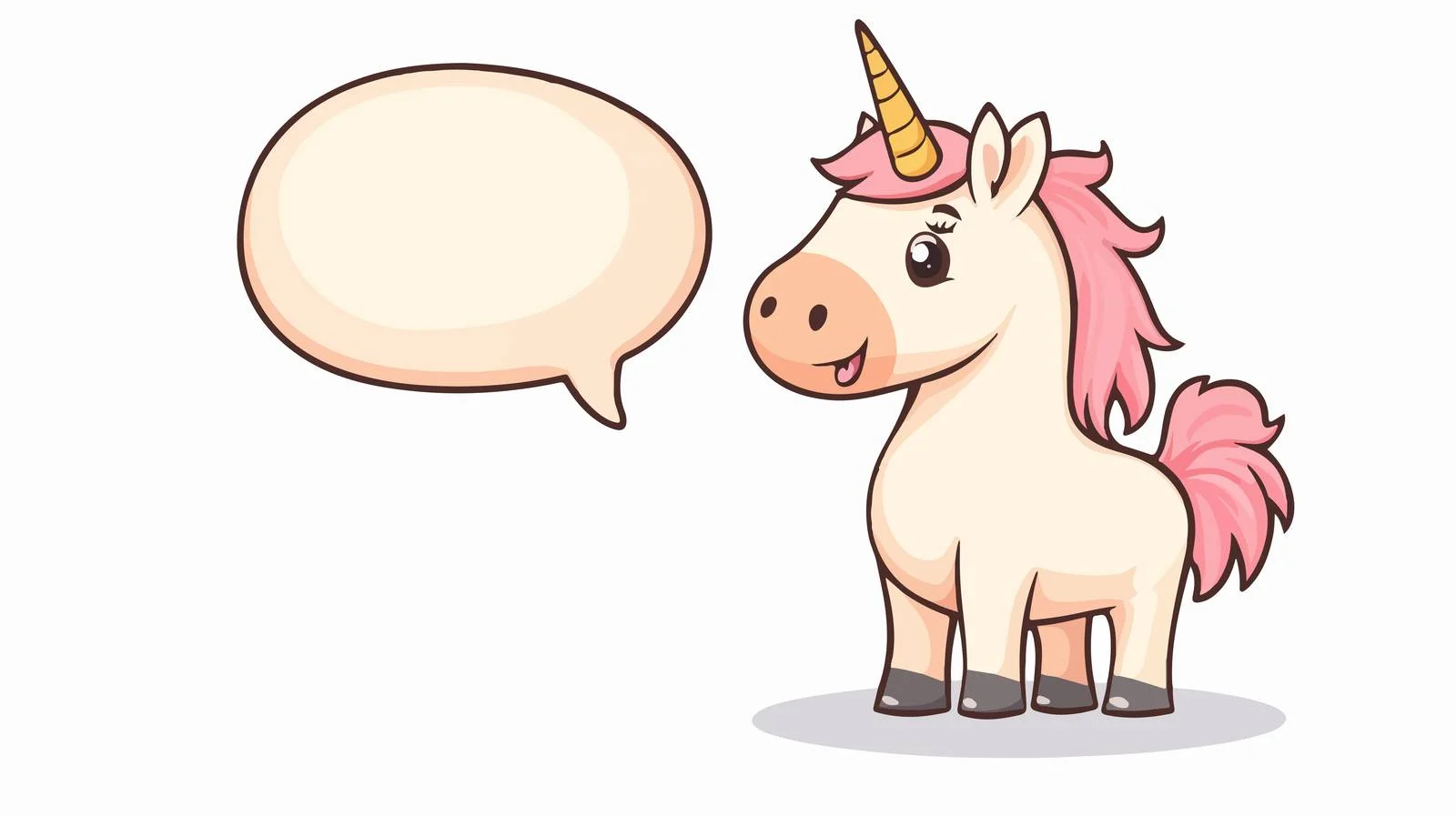 Whimsical Unicorn Speech Bubble Illustration — free download from Dotvec