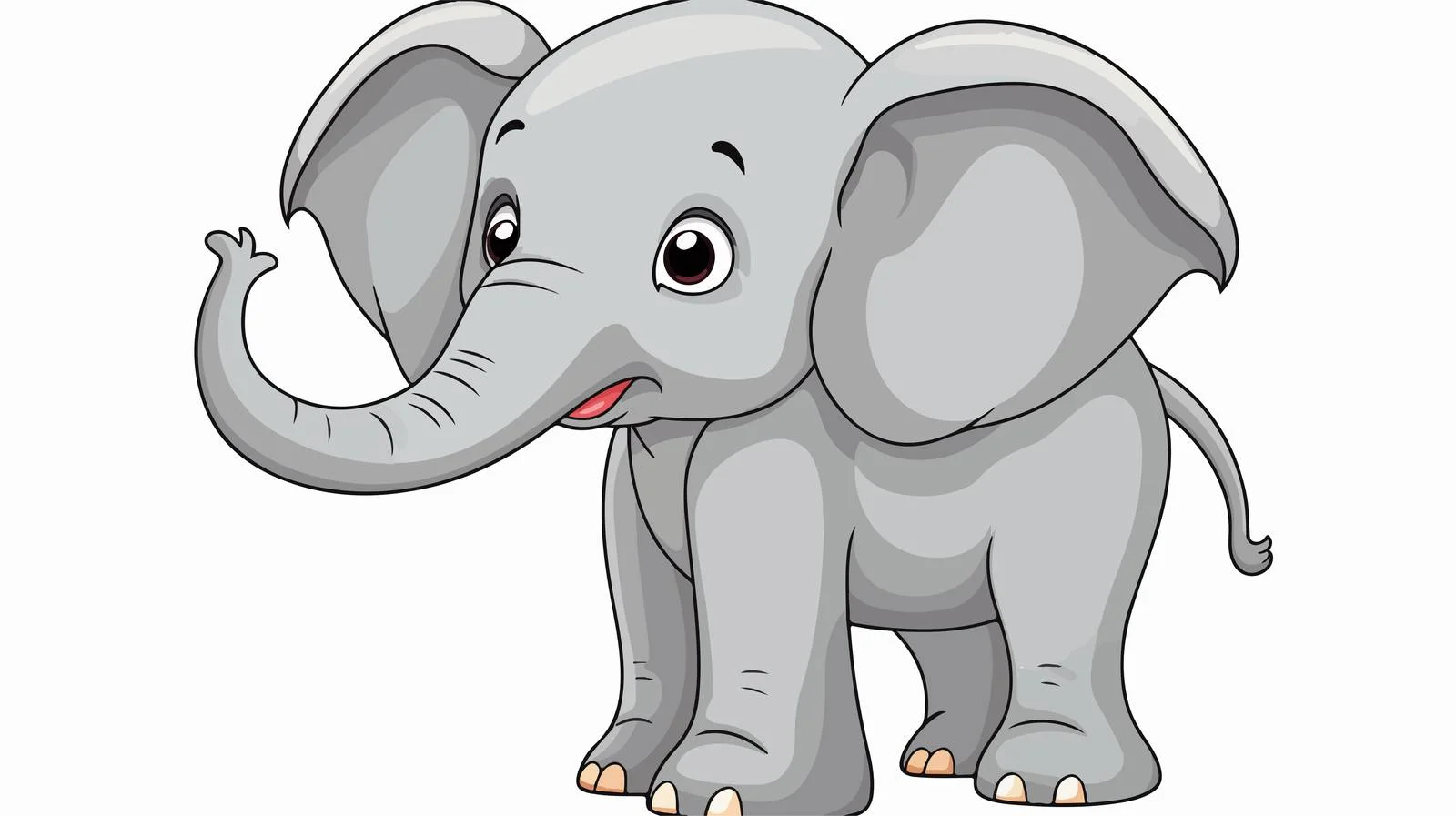 Uncertain Elephant Cartoon Vector Illustration — free download from Dotvec