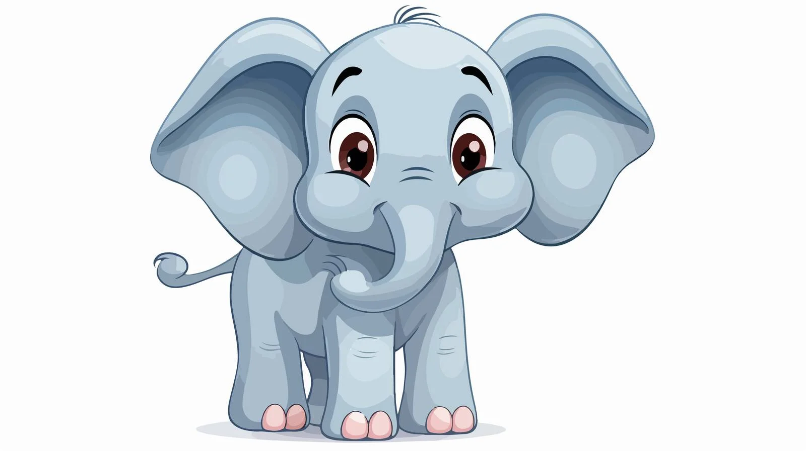 Unsure Elephant Cartoon Vector Illustration — free download from Dotvec