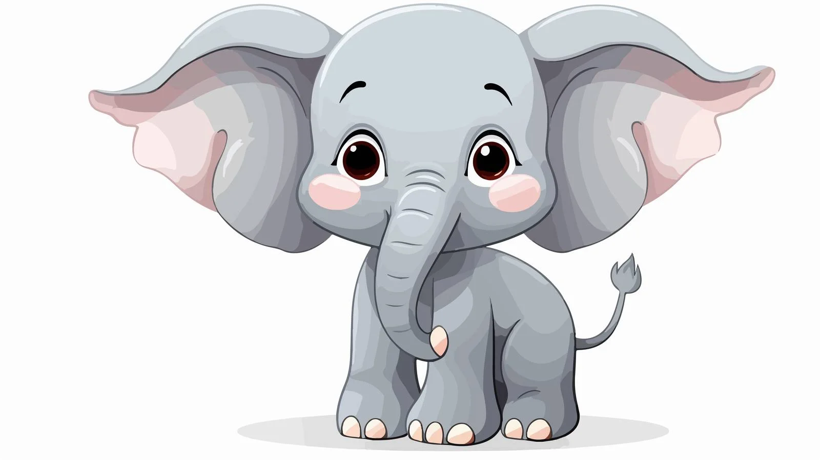 Uncertain Elephant Cartoon Vector Illustration — free download from Dotvec