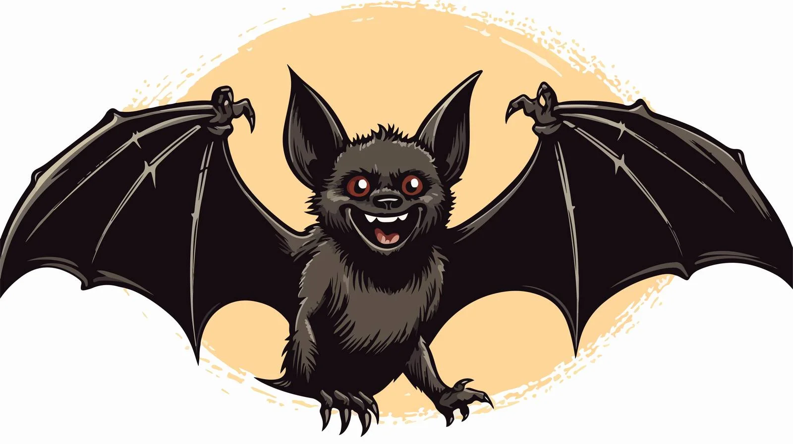 Whimsical Vampire Bat with Speech Bubble — free download from Dotvec
