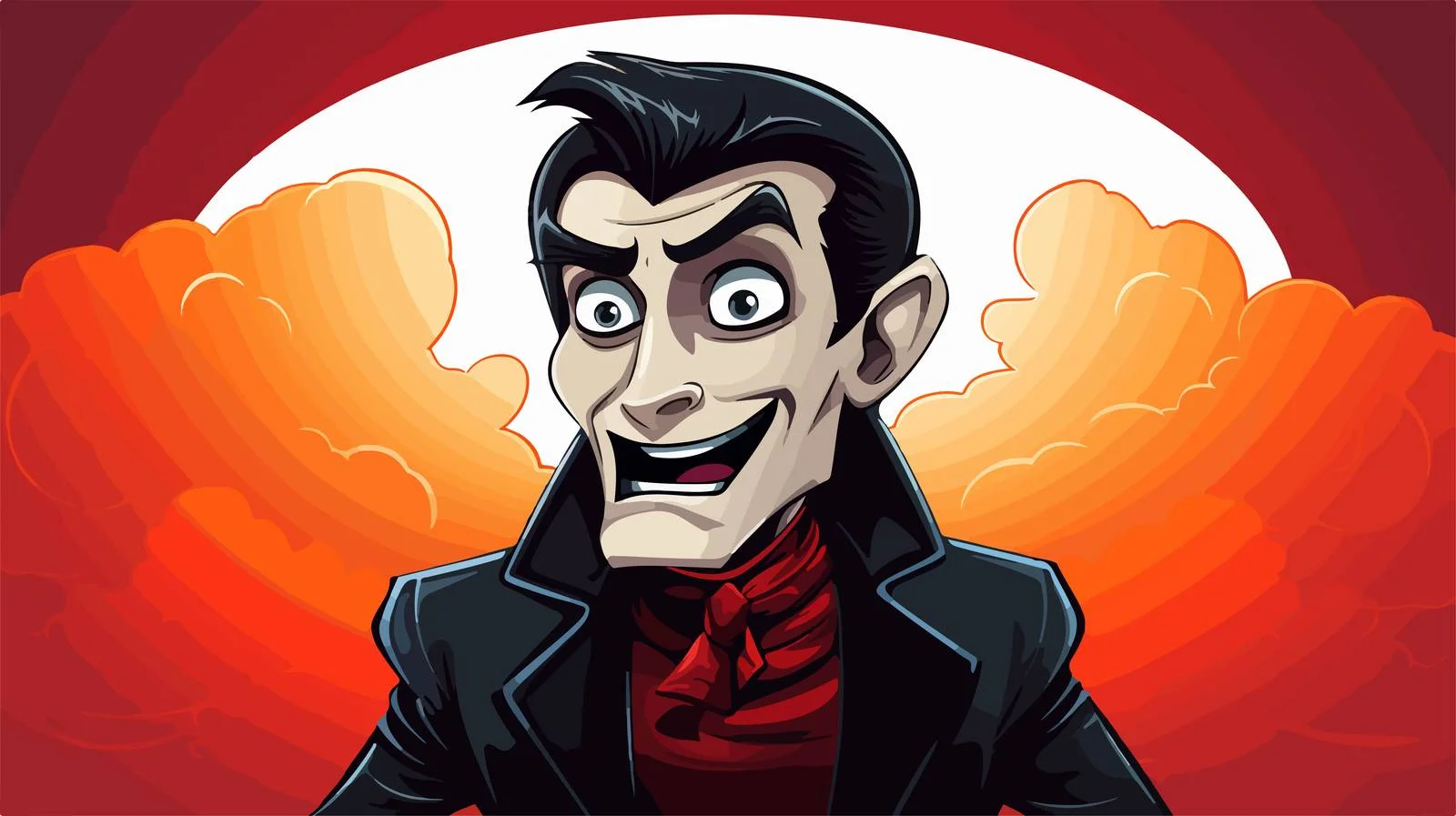 Cartoon Vampire Thought Bubble Vector Illustration — free download from Dotvec