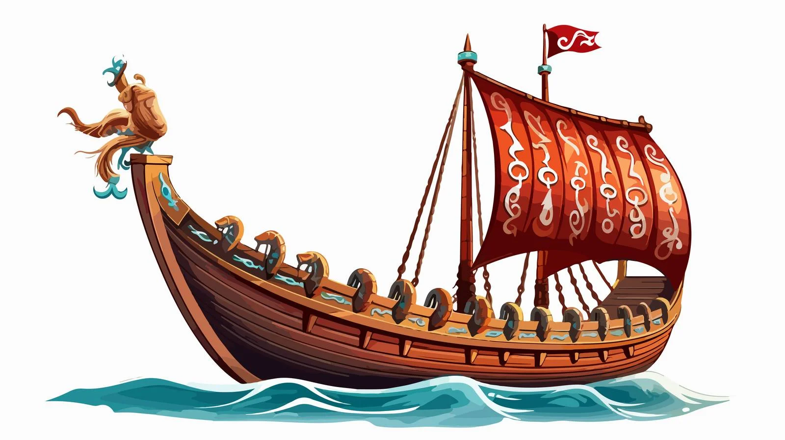 Viking Ship Stock Vector Illustration — free download from Dotvec
