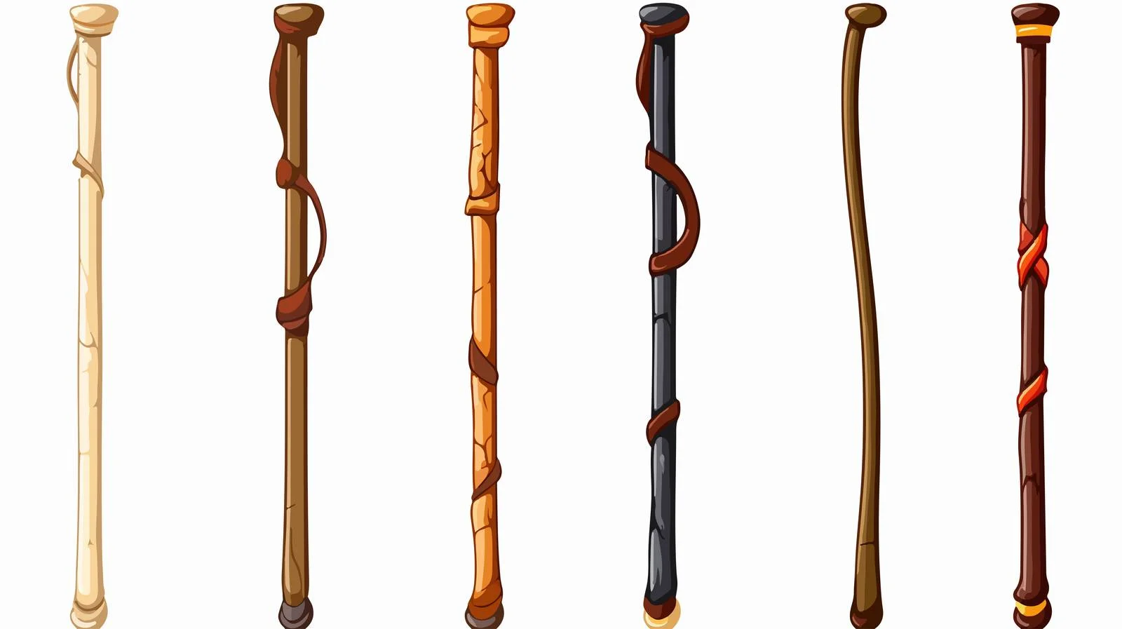 Cartoon Walking Stick Vector Illustration — free download from Dotvec