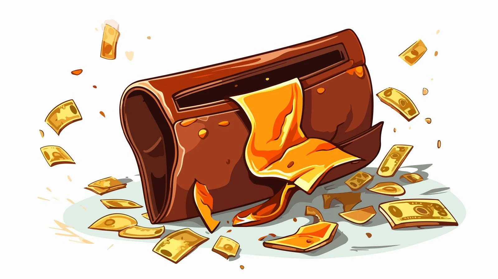 Cartoon Money Wallet Vector Illustration — free download from Dotvec