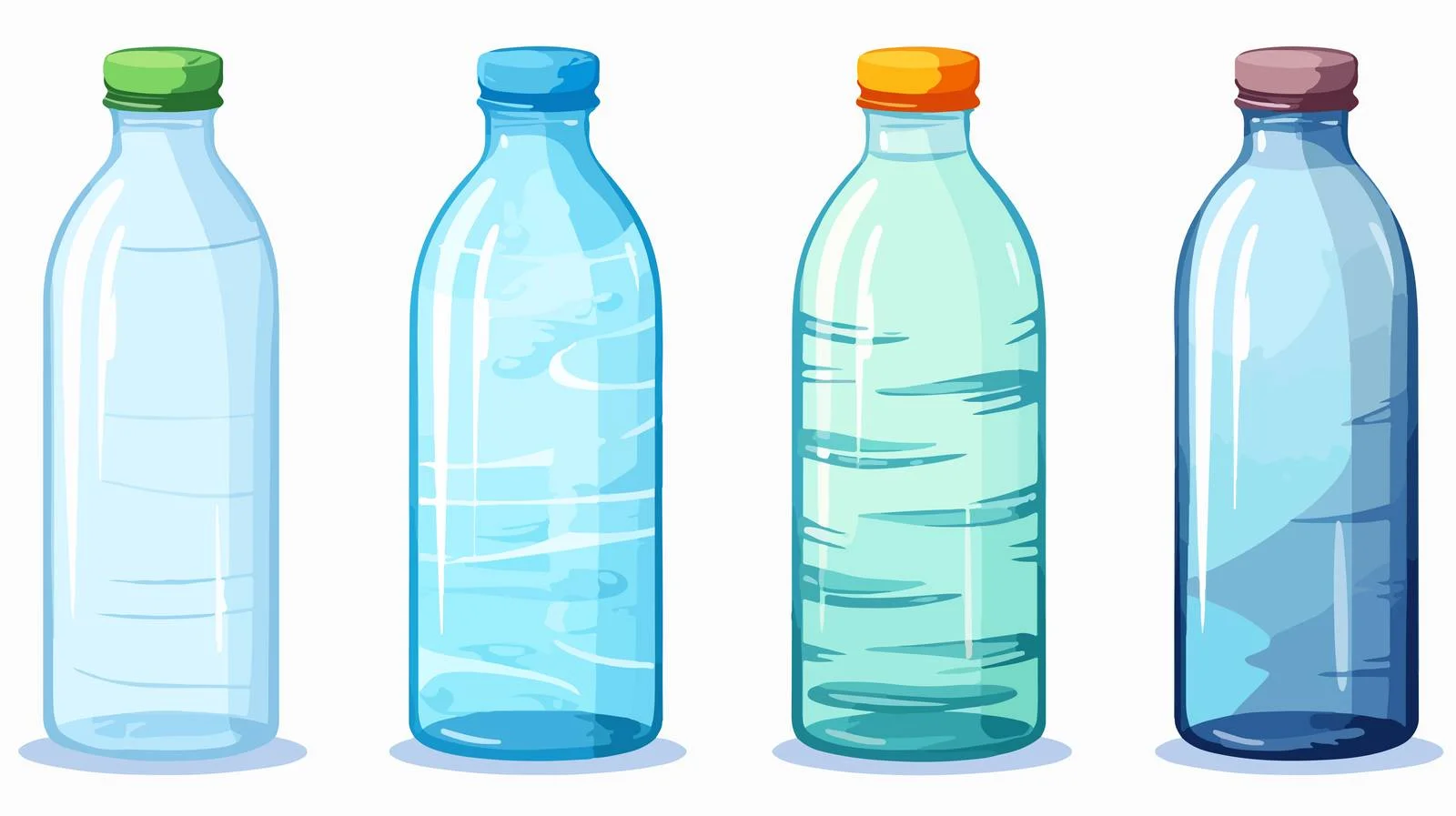 Cartoon Water Bottle Vector Illustration — free download from Dotvec