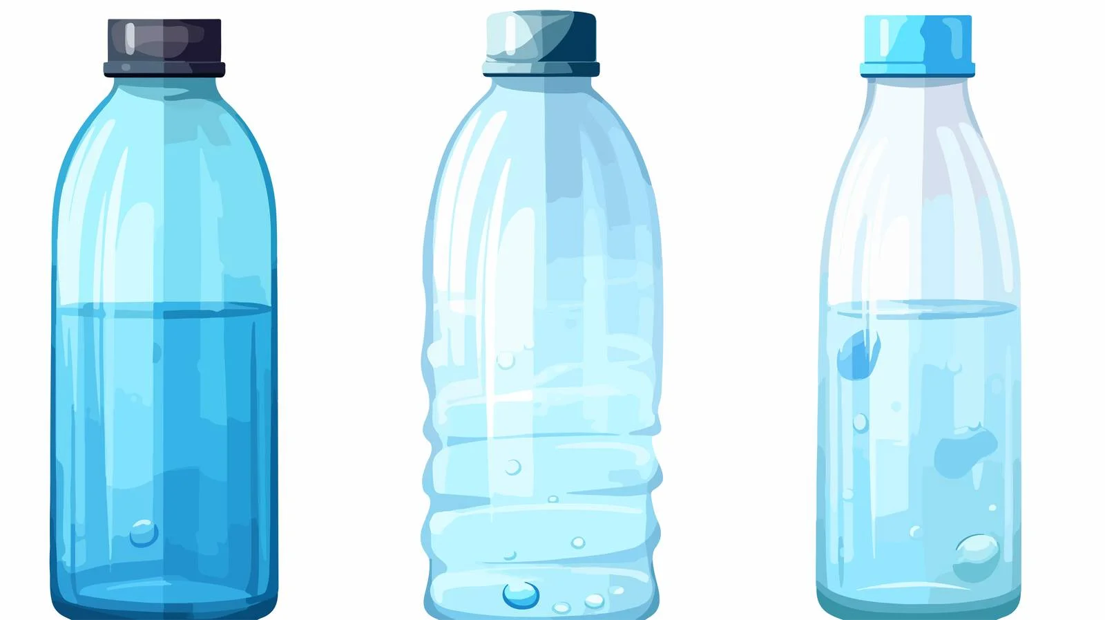 Cartoon Water Bottle Illustration — free download from Dotvec