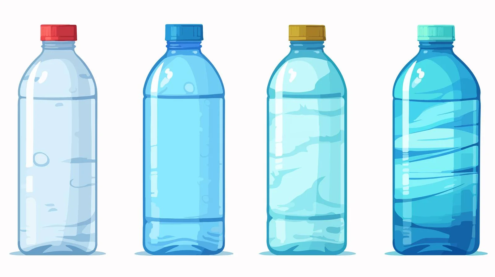 Cartoon Water Bottle Vector Illustration — free download from Dotvec