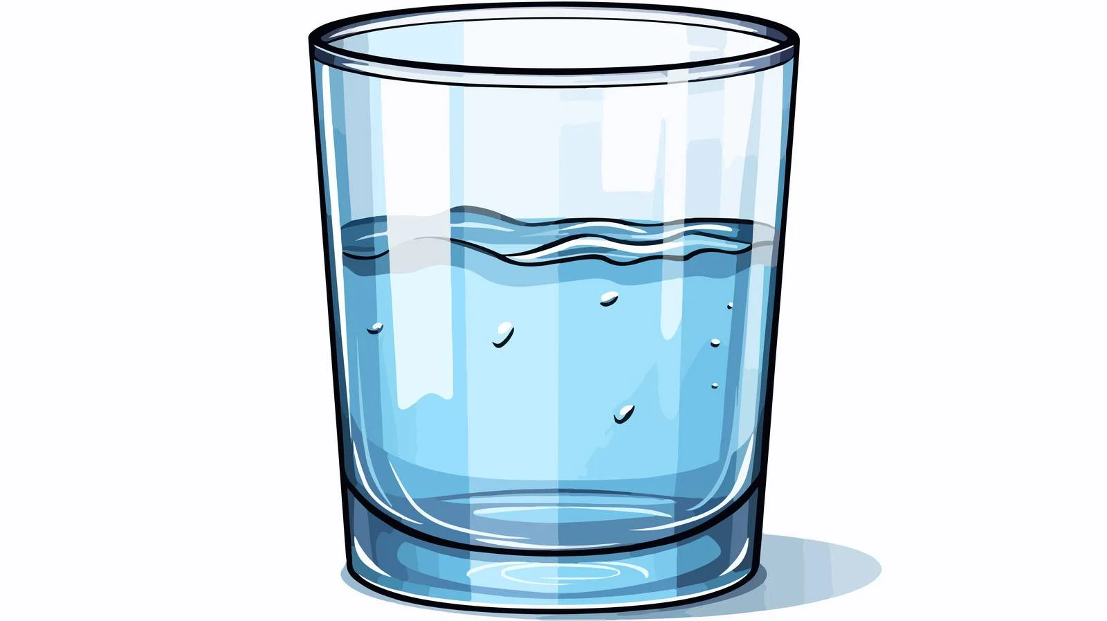 Cartoon Water in Glass Vector Illustration — free download from Dotvec