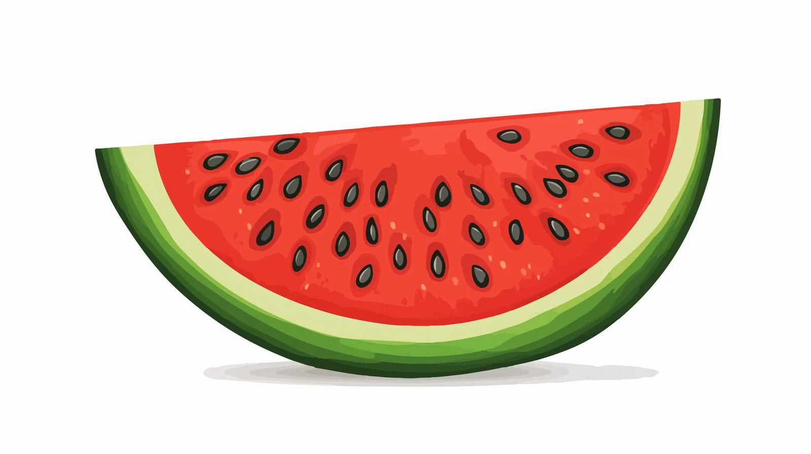 Cartoon Watermelon Slice Vector Illustration — free download from Dotvec