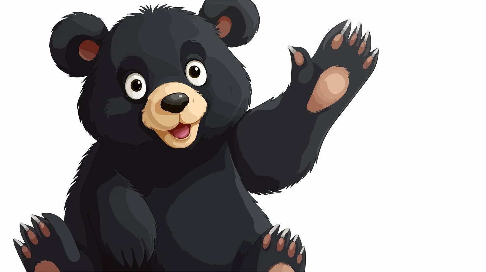 Friendly Bear Cartoon Illustration — free download from Dotvec