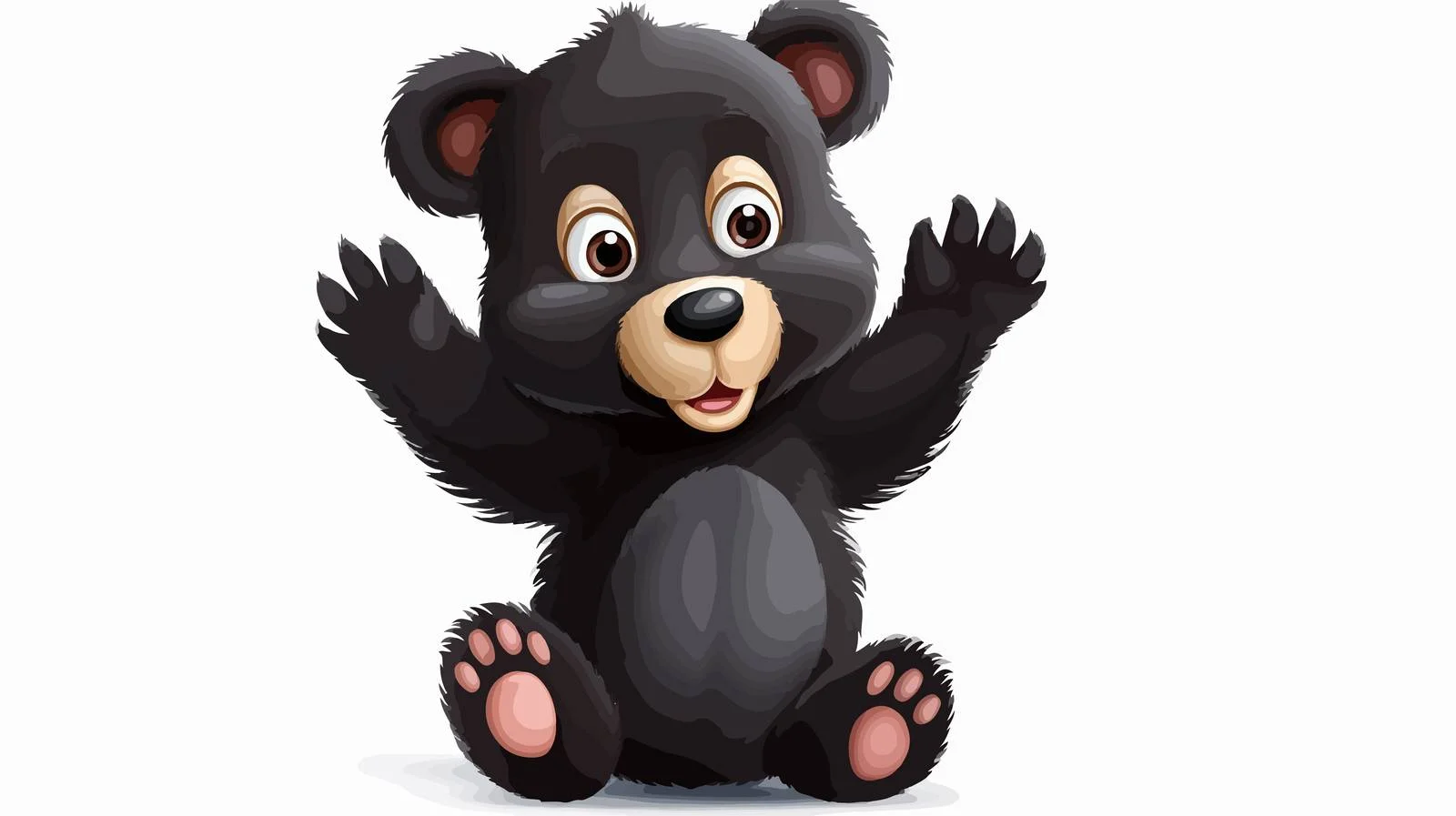 Friendly Black Bear Illustration — free download from Dotvec