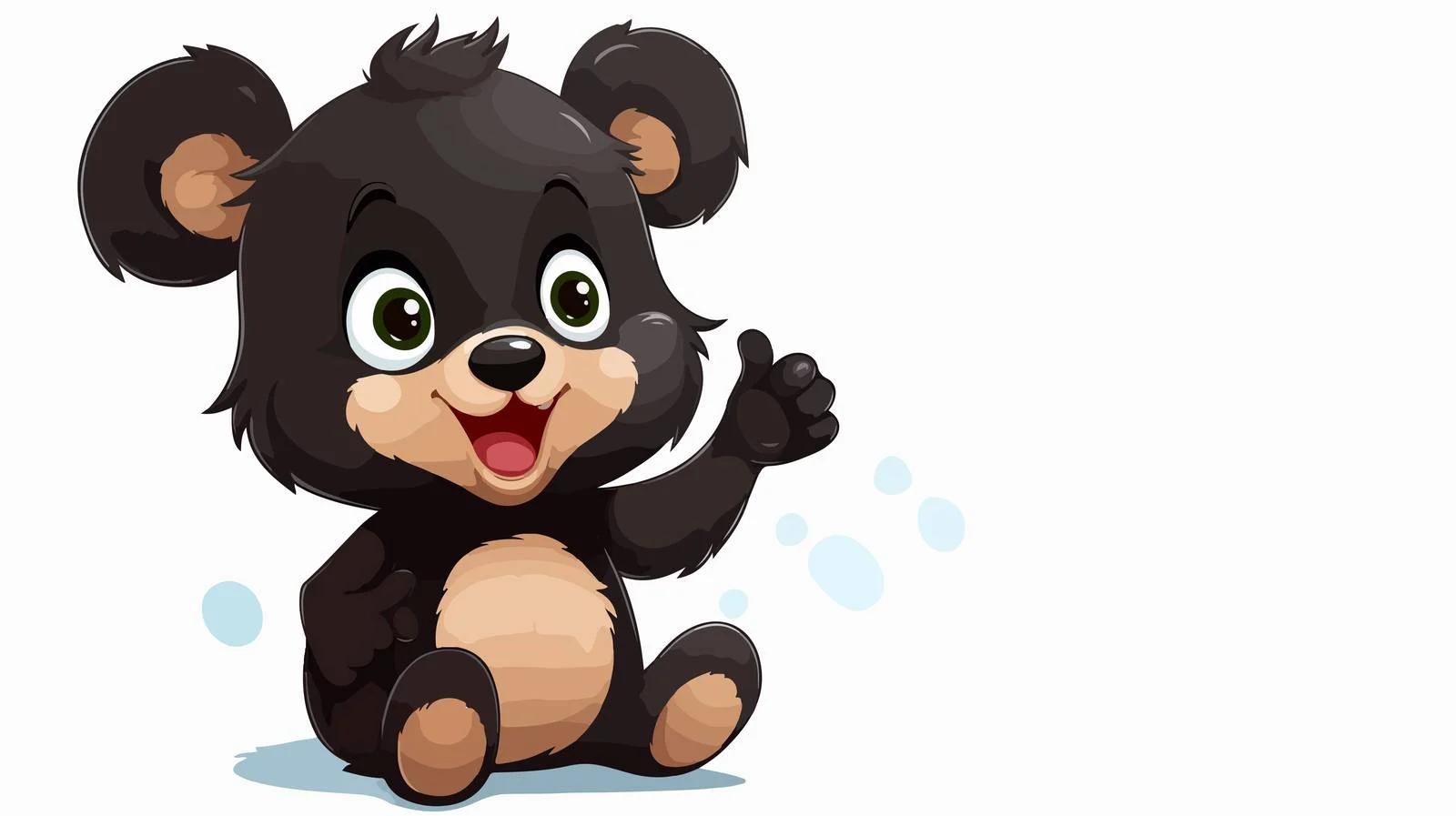 Friendly Bear with Speech Bubble Cartoon — free download from Dotvec
