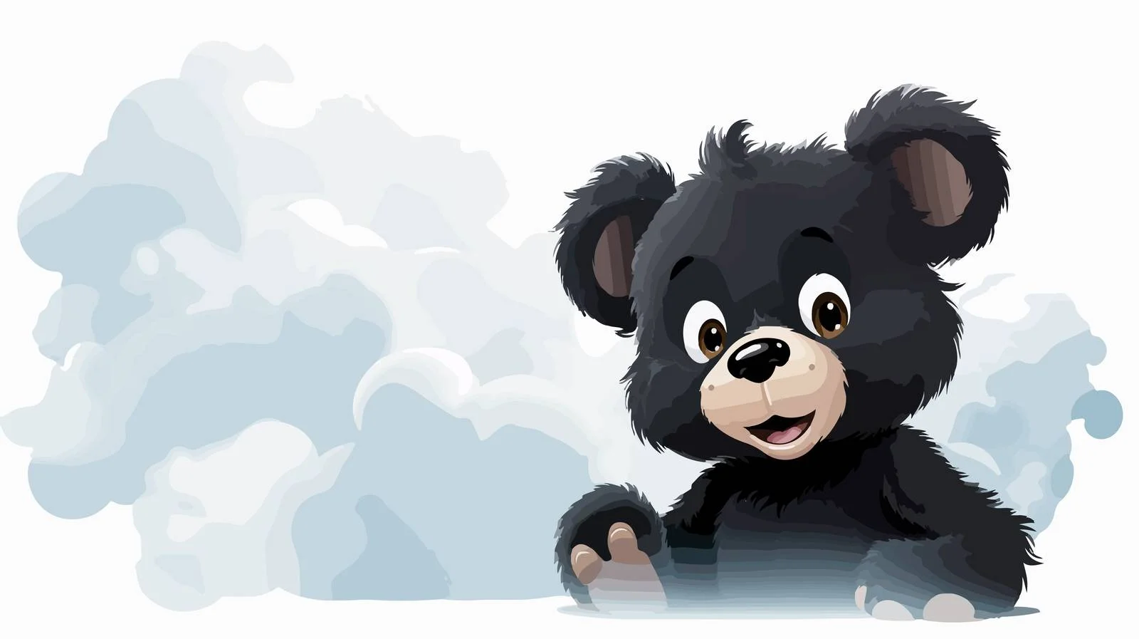 Friendly Bear with Speech Bubble Cartoon — free download from Dotvec