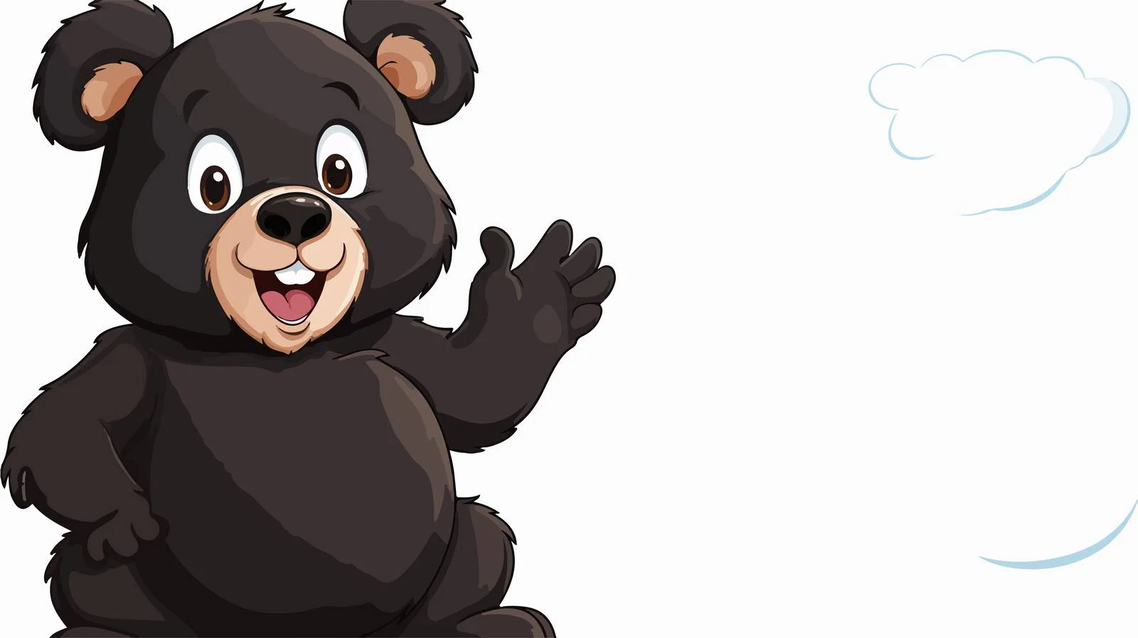 Friendly Bear with Speech Bubble — free download from Dotvec