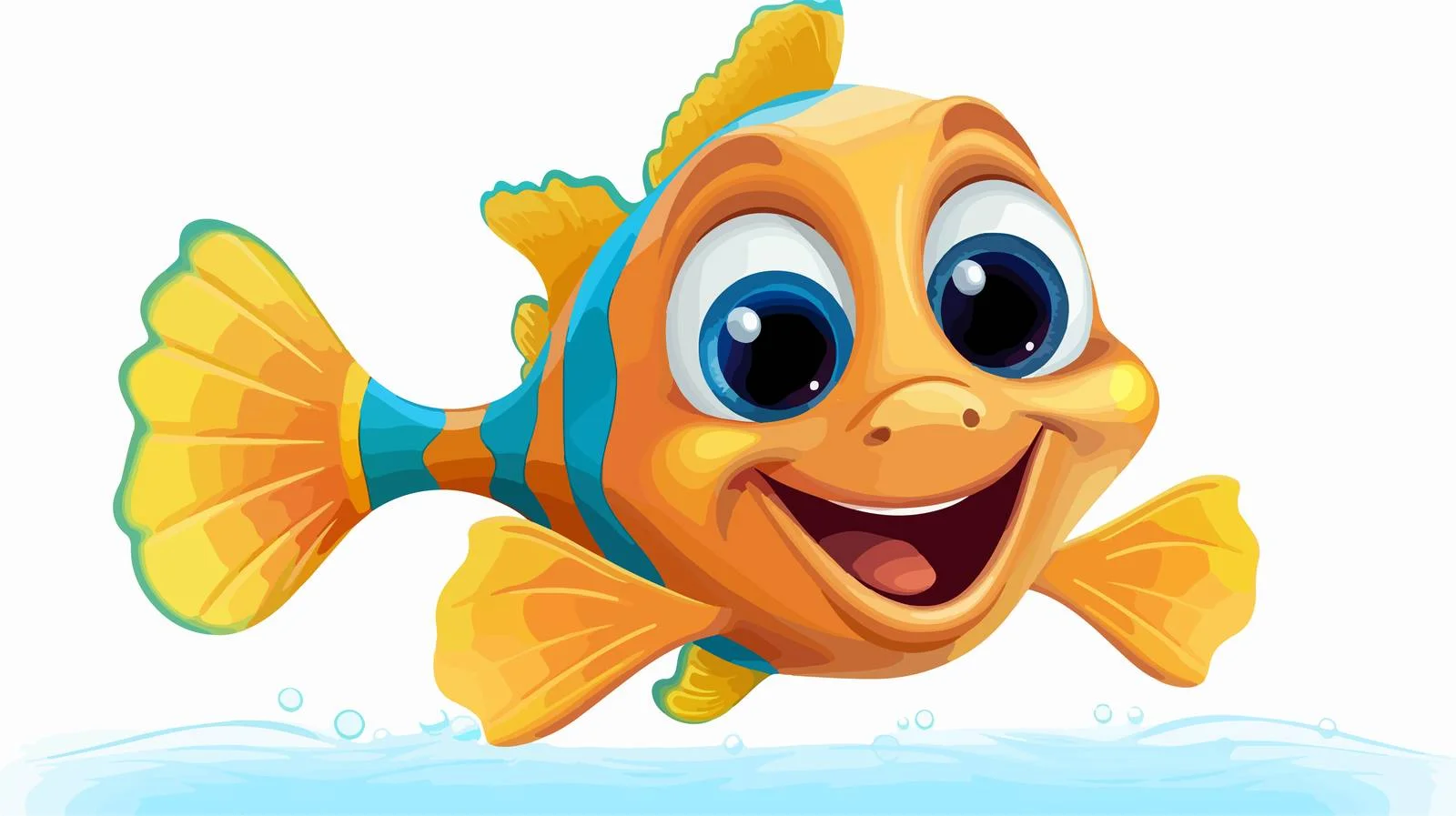 Cheerful Fish Boy Cartoon Vector Illustration — free download from Dotvec