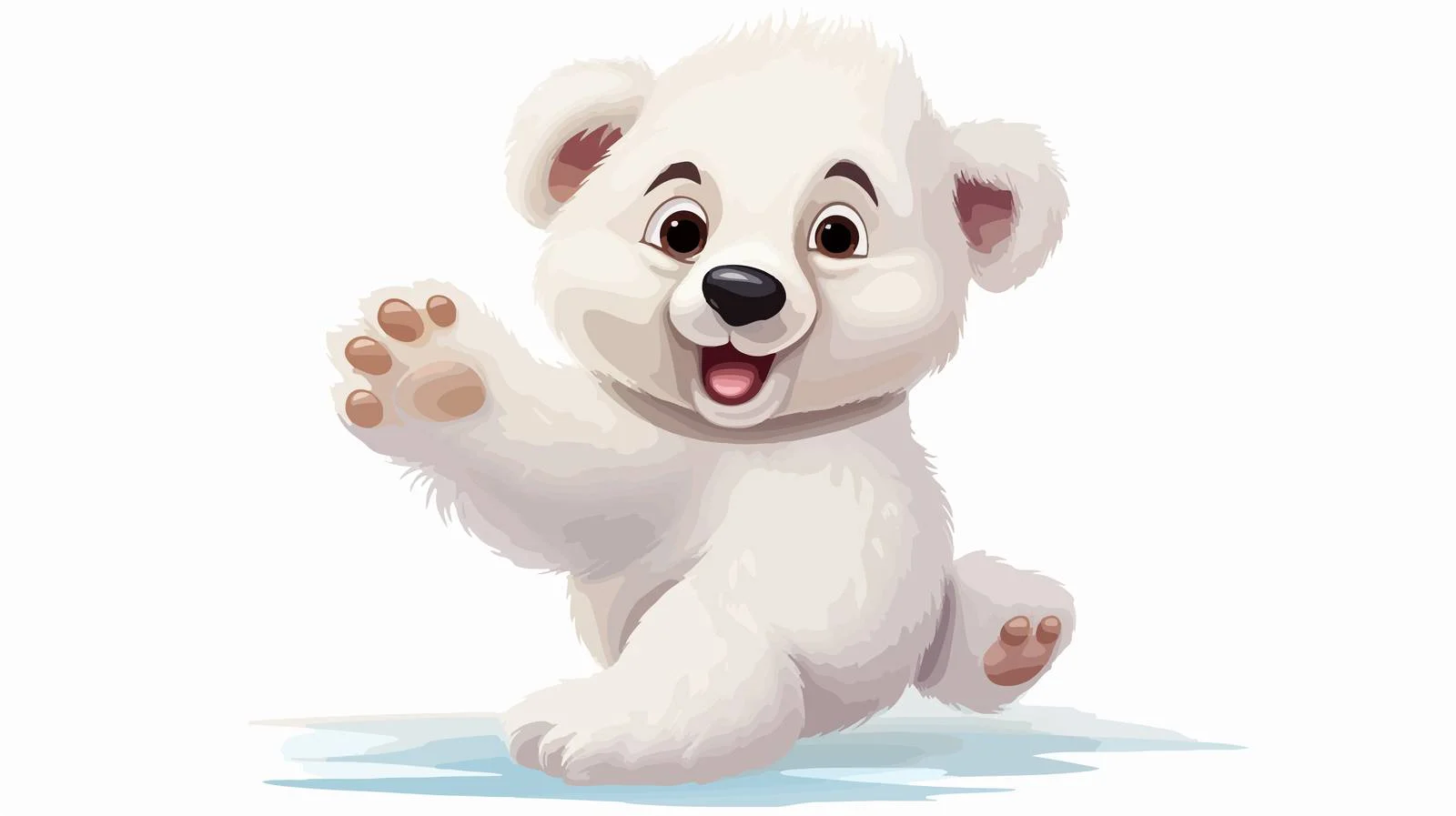 Friendly Polar Bear Cub Illustration — free download from Dotvec